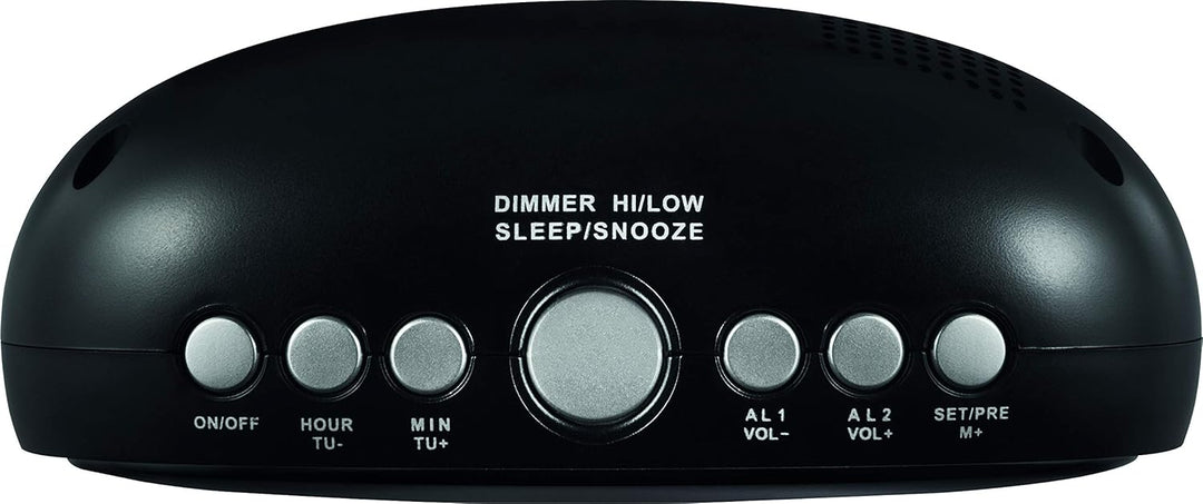ECG RB 010 Black Radiowecker – FM Tuner; 10 Vorwahlen; Digitale Uhr/Wecker; Wecken durch Radio/Wecke