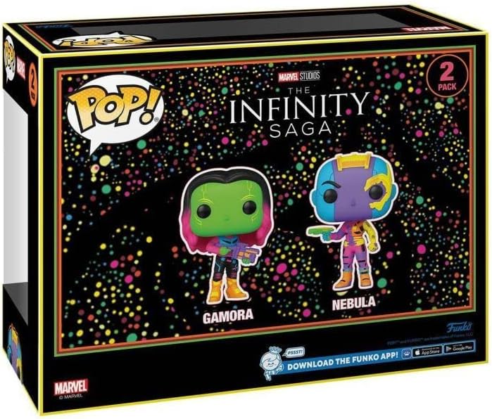 Pop! Guardians of The Galaxy Vol. 2 Gamora &amp; Nebula Blacklight Pop! Vinyl-Figur, 2 St ck