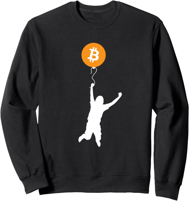 Junge mit Bitcoin Ballon Kryptowährung BTC Crypto Bitcoin Sweatshirt