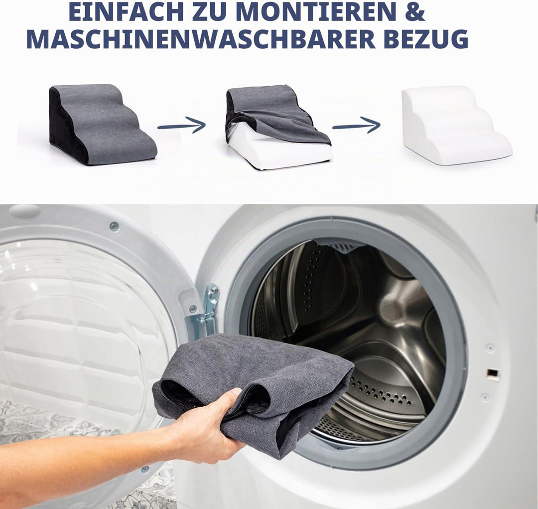 Nobleza Hundetreppe für Kleine Hunde, 3 Stufen Waschbar Hunde treppe, Haustiertreppe für AlterHunde
