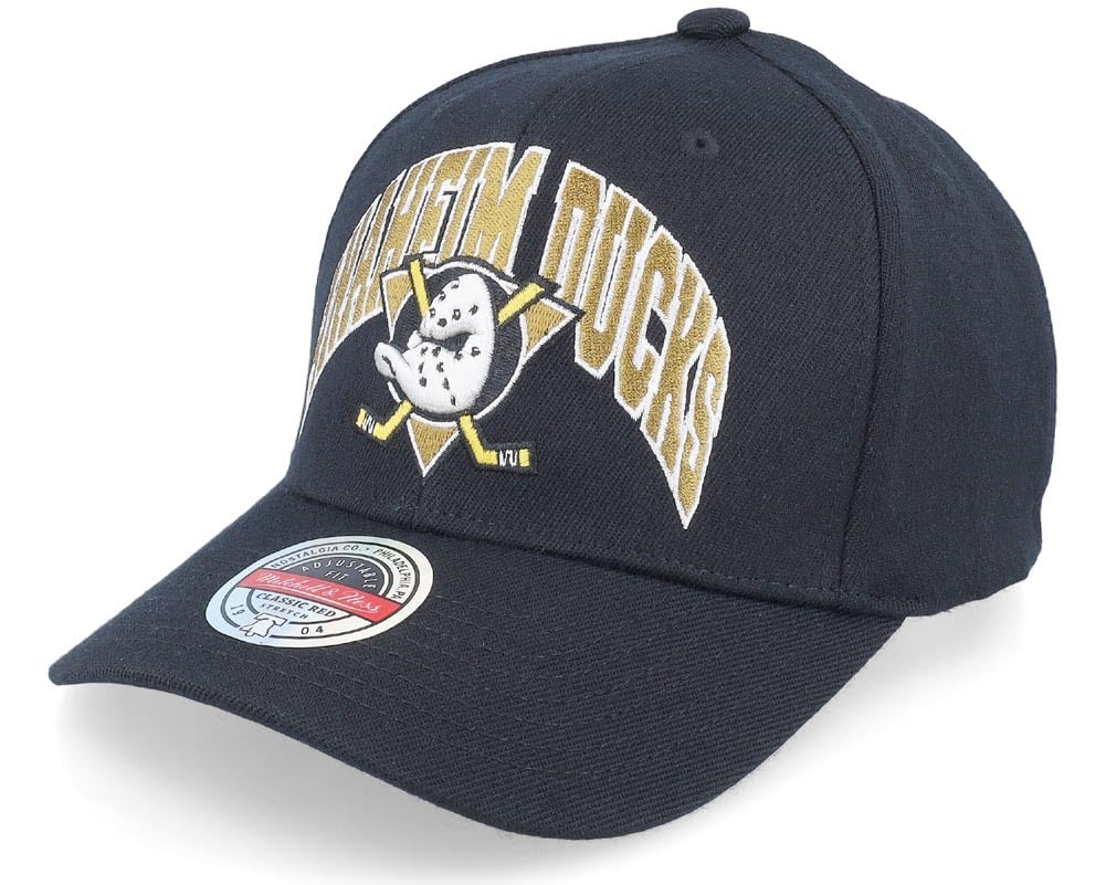Mitchell & Ness Anaheim Ducks NHL Letterman Stretched Snapback Curved Cap Basecap