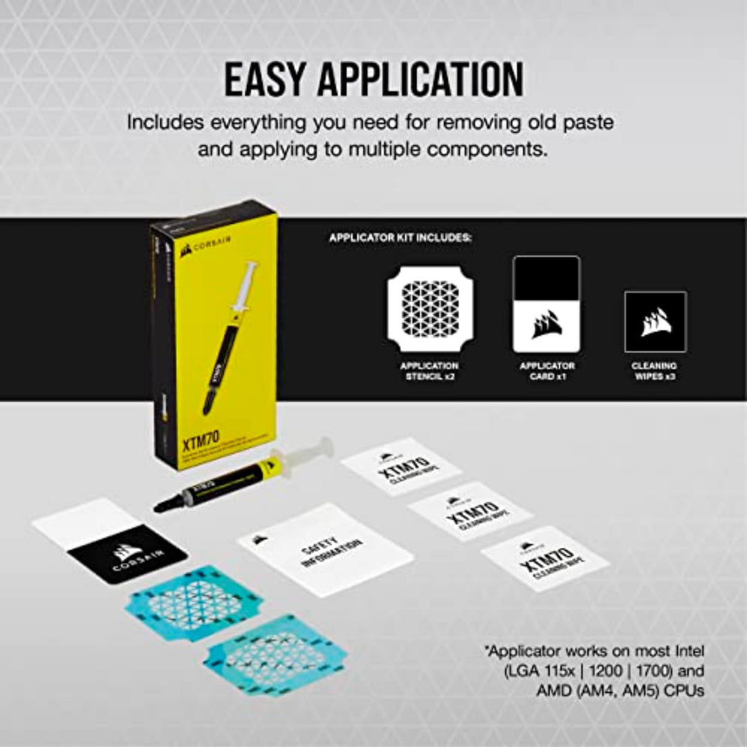 Corsair XTM70 Extrem leistungsstarke Wärmeleitpaste, 3 g für Intel- und AMD-Prozessoren bis zu 250 W
