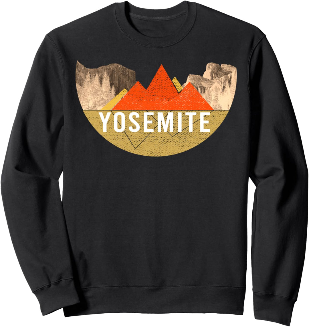 Weinlese-USA-Bergwandern - Yosemite Park Sweatshirt