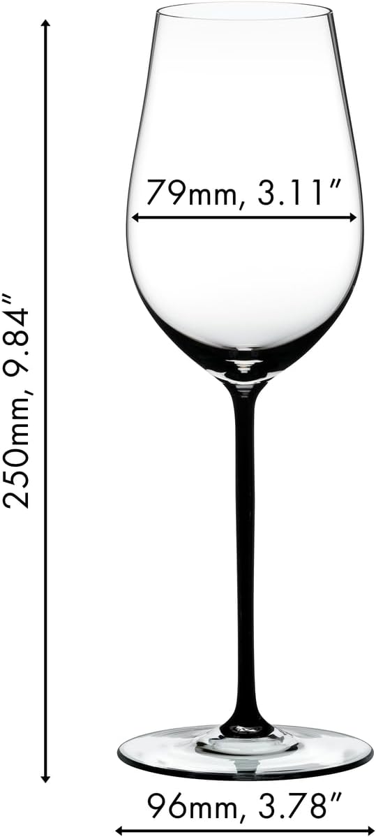 Riedel Fatto A Mano Riesling/Zinfandel Weinglas, Schwarz, Schwarz