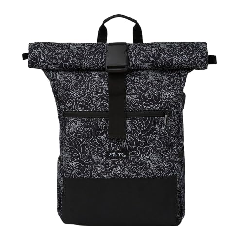 Ela Mo® Rolltop Rucksack Damen - Rollrucksack Anti Diebstahl für Sport & Reisen - Laptoprucksack für
