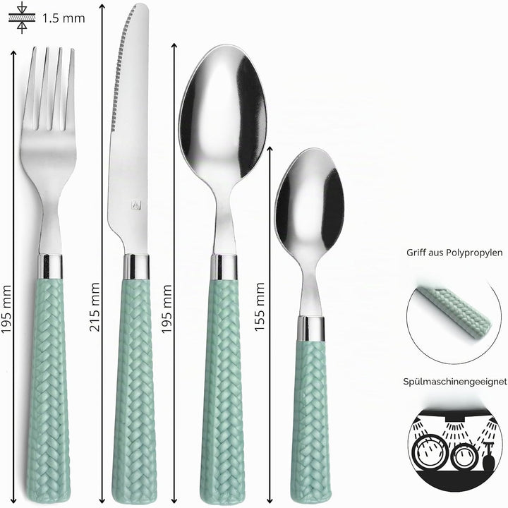 Amefa PAILLE Besteckset 24-teilig | Besteck Set für 6 Personen | Edelstahl Besteck Spülmaschinenfest