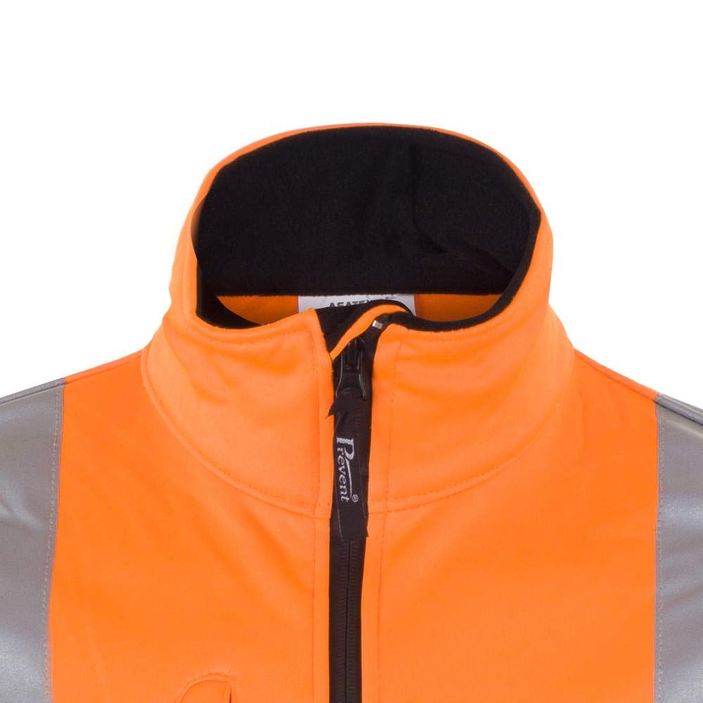 Prevent Warnschutz-Softshell-Jacken 8060O, leuchtorange, Gr. M M-5XL, M-5XL