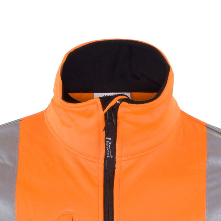 Prevent Warnschutz-Softshell-Jacken 8060O, leuchtorange, Gr. M M-5XL, M-5XL