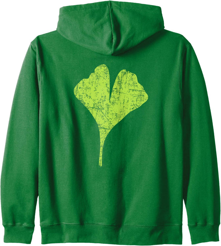 Gingkoblatt (Vintage Hellgrün) Gingko Kapuzenjacke