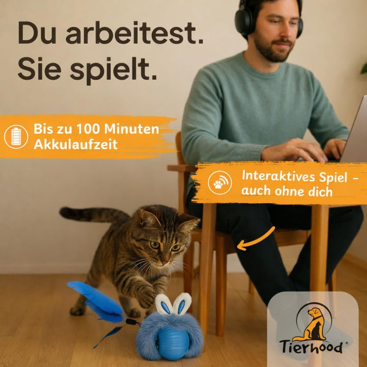 Katzenspielzeug Selbstbeschäftigung – interaktives Katzenspielzeug elektrisch – Katzenball elektrisc