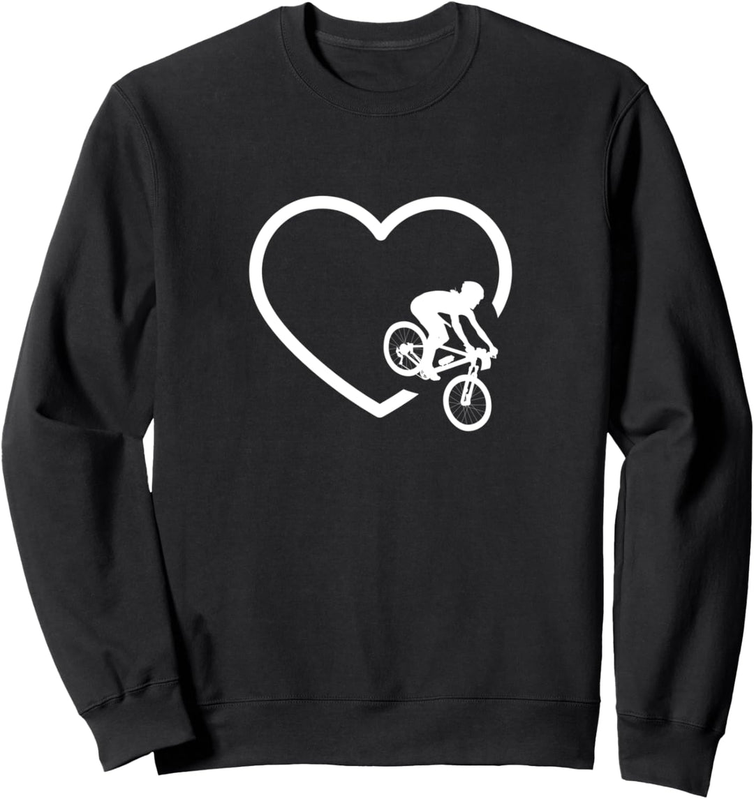 Mountainbiker mit Herz Mountainbiker Design für Biker Sweatshirt