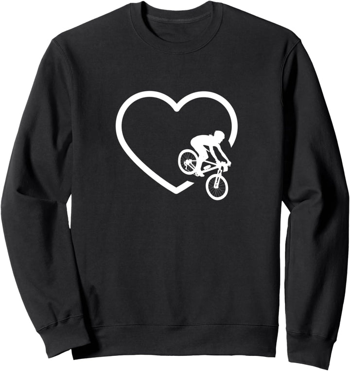 Mountainbiker mit Herz Mountainbiker Design für Biker Sweatshirt