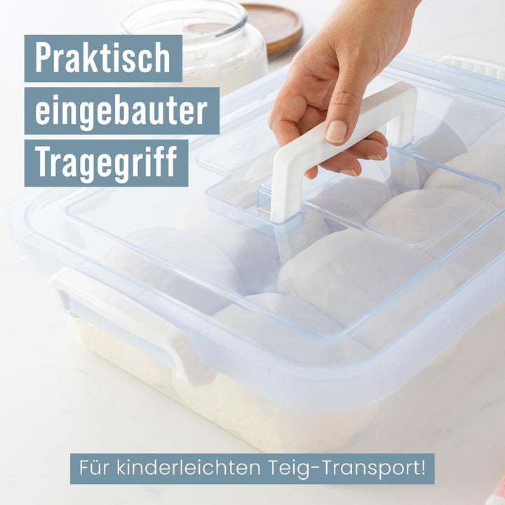 Chef Promodoro - 2 x Pizzaballenbox mit Deckel - 44 x 34 cm - Pizzaballenbox mit 2 x Deckel für Pizz