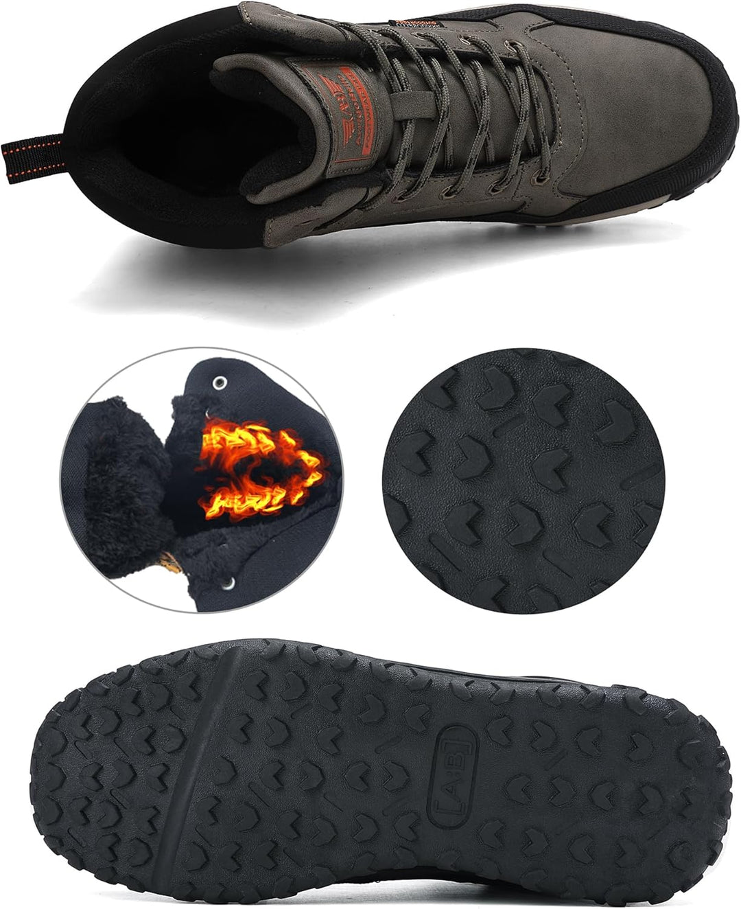 ARRIGO BELLO Winterschuhe Herren Warm Gefüttert Mid Schneestiefel Winterstiefel Rutschfeste Trekking