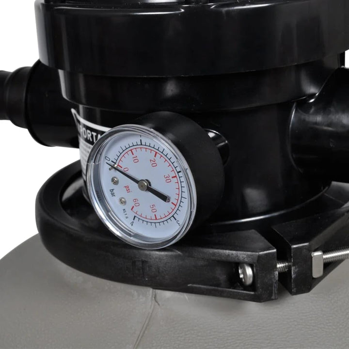 Sandfilterpumpe 600 W 17.000 L/h, korrosionsfester Filtertank, 3,8 cm Anschluss, Vorfilter, wetterfe