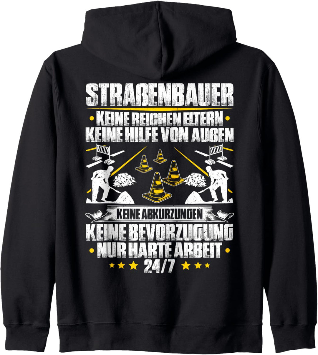 Harte Arbeit Strassenbauer Kapuzenjacke