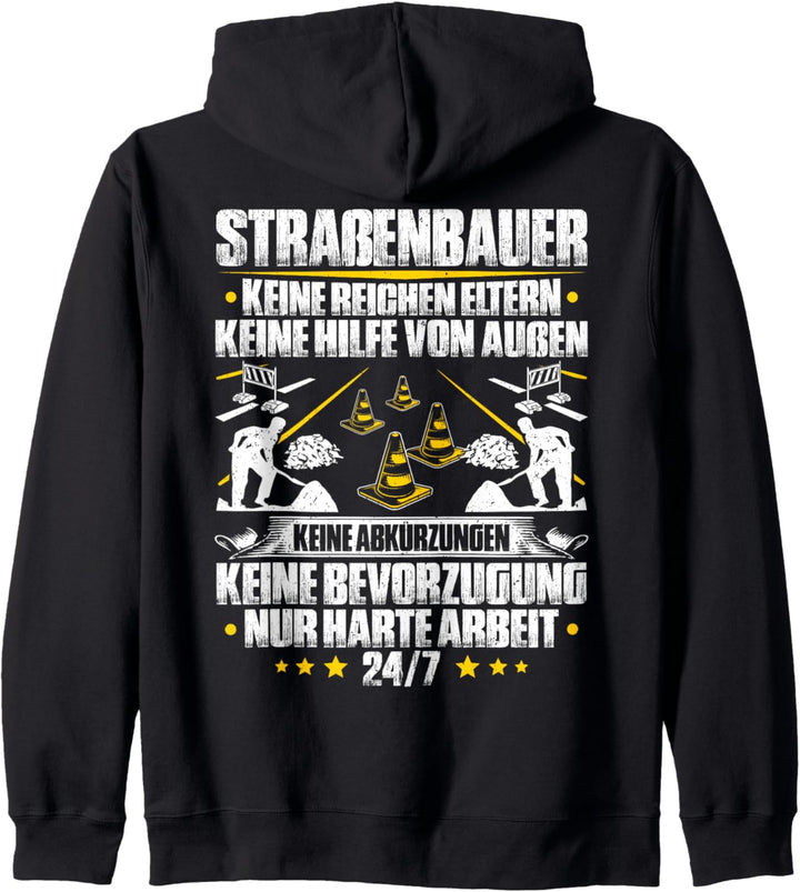 Harte Arbeit Strassenbauer Kapuzenjacke