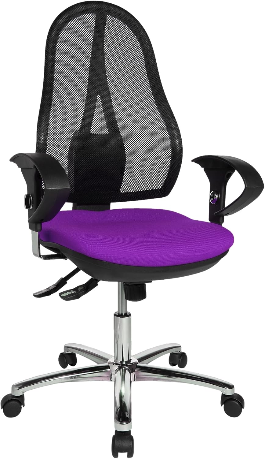Topstar Open Point SY Deluxe, ergonomischer Syncro-Bandscheiben-Drehstuhl, Bürostuhl, Schreibtischst