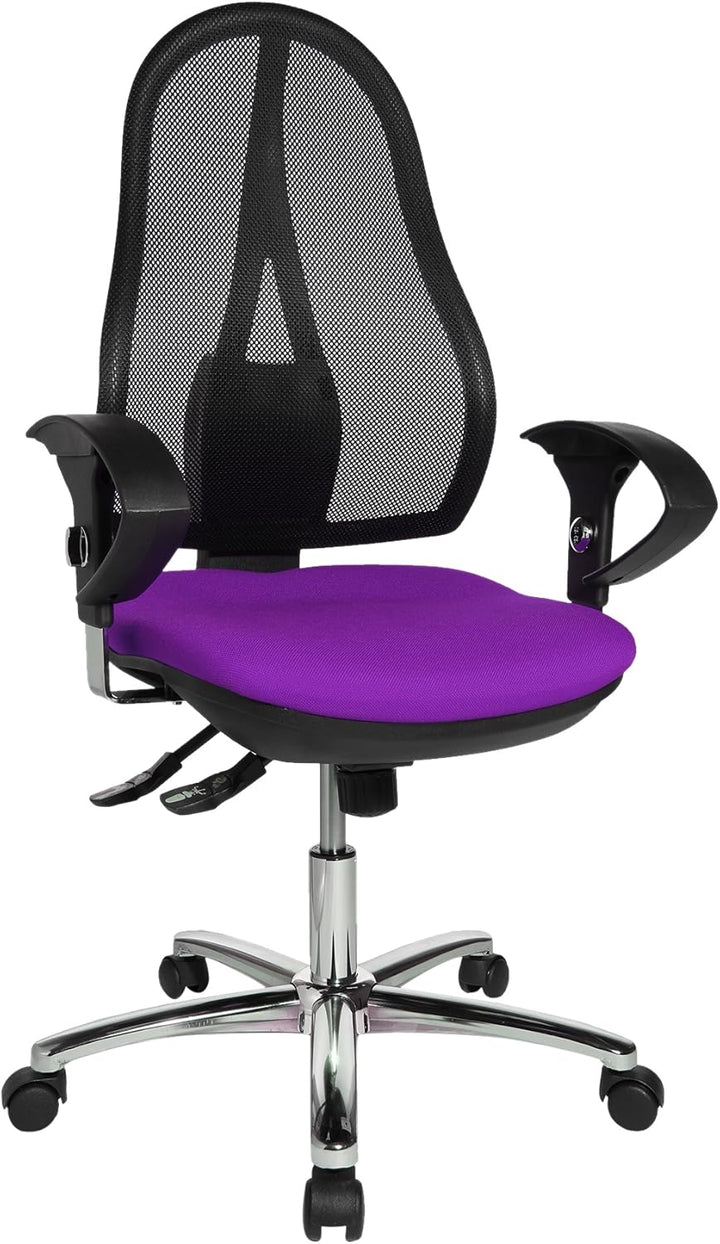 Topstar Open Point SY Deluxe, ergonomischer Syncro-Bandscheiben-Drehstuhl, Bürostuhl, Schreibtischst