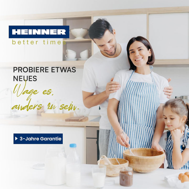 HEINNER HMW-MDBI25GDIX Einbau-Mikrowellenofen mit Digitalsteuerung und 1000W Grill (Edelstahl) – Ink