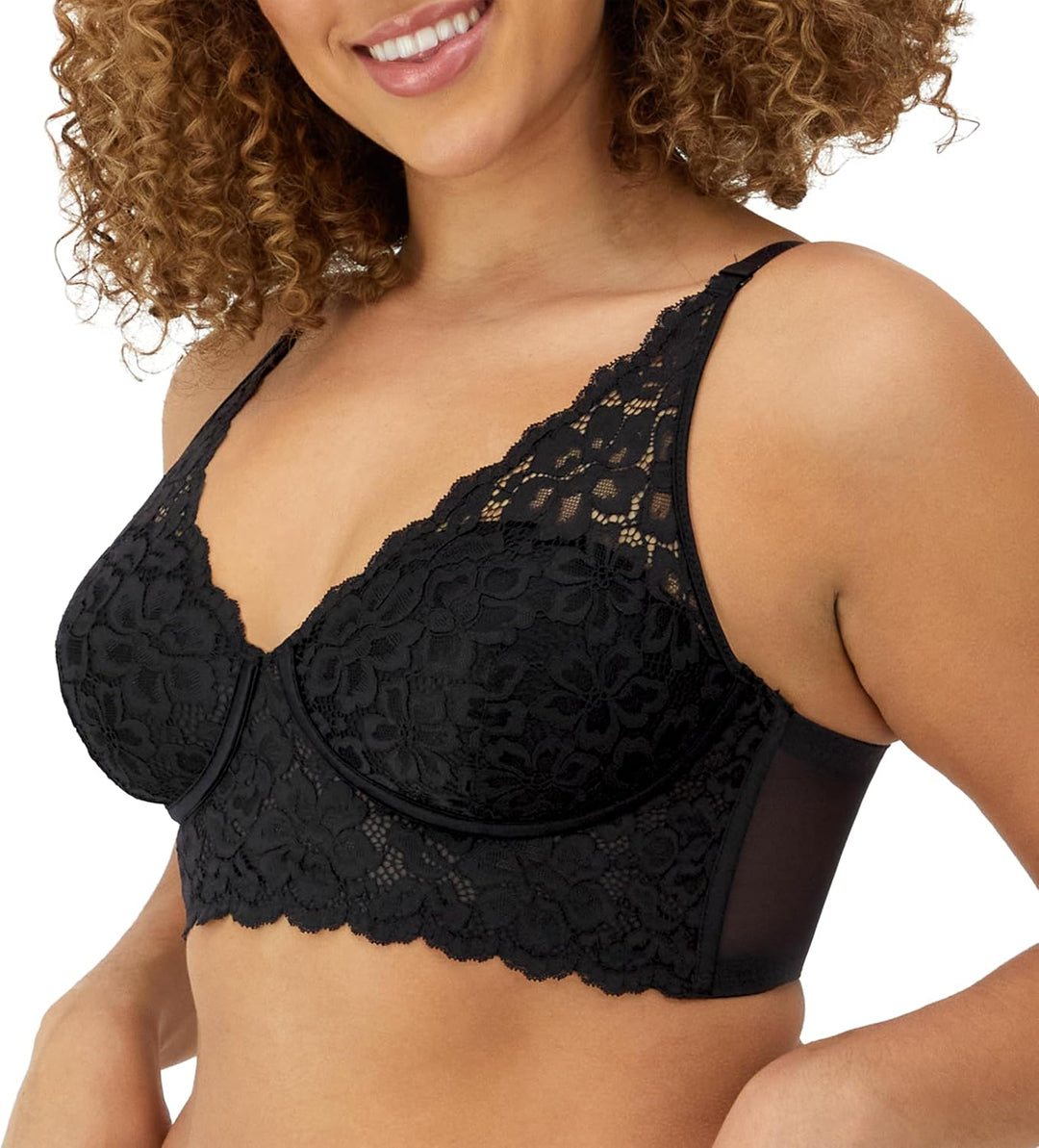 Maidenform Damen Casual Halter Cabrio Bralette Pure Comfort 70B Schwarz, 70B Schwarz