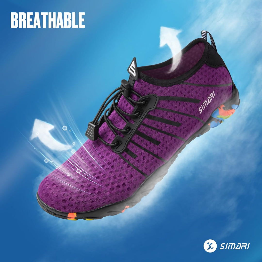 SIMARI WP001 Wasserschuhe für Damen und Herren, schnelltrocknend, für Barfuss, Tauchen, Schwimmen, S