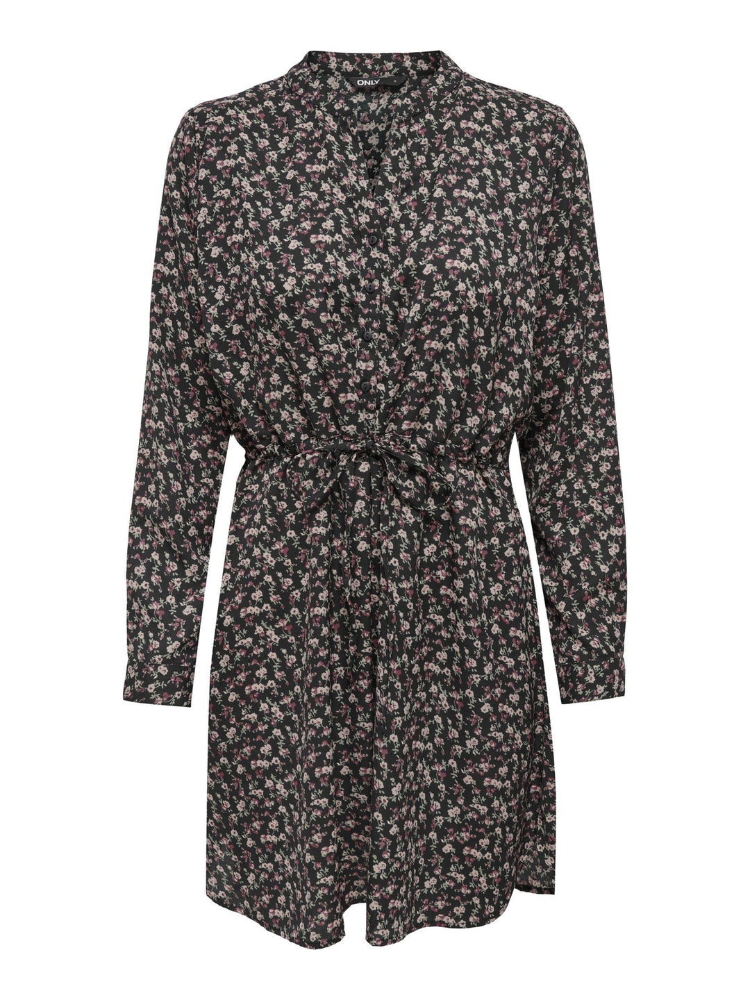 ONLY Damen ONLCORY L/S V-Neck Tunic WVN NOOS 15200543, Black/NERA Flower, XS