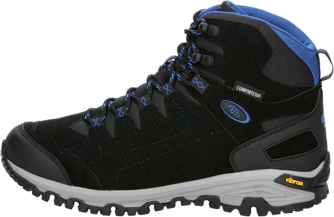 Brütting Herren Mount Shasta High Traillaufschuh 36 EU Schwarz Blau, 36 EU Schwarz Blau