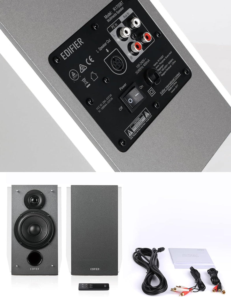 Aktivboxen Edifier Studio R1700BT 2.0 weiss/silber Bluetooth White/Silver (Single), White/Silver (Si