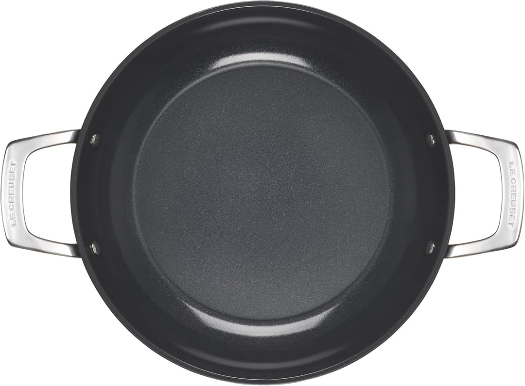 Le Creuset Essential Antihaft-Keramik-Schmorpfanne Pfanne mit Glasdeckel, 3,5 qt. , 3.3 Liter