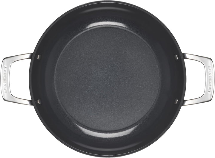 Le Creuset Essential Antihaft-Keramik-Schmorpfanne Pfanne mit Glasdeckel, 3,5 qt. , 3.3 Liter