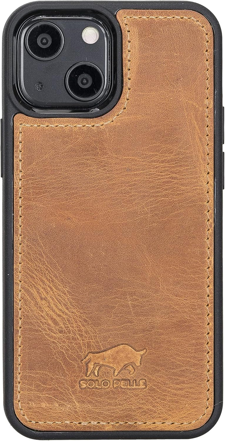 Solo Pelle Lederhülle kompatibel für iPhone 13 Mini in 5.4 Zoll abnehmbare Hülle (2in1) inkl. Karten