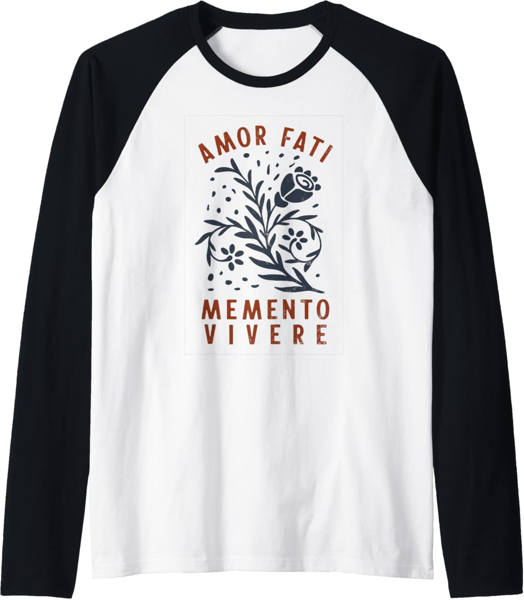 Stoisches Zitat | Amor Fati | Gebrannte Orange Raglan