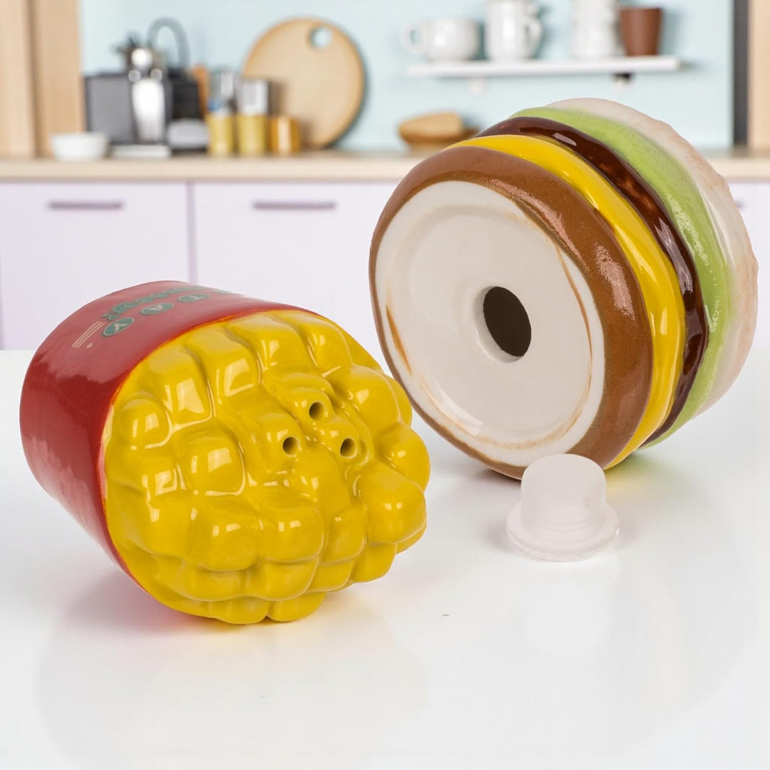 MIJOMA Salz- & Pfefferstreuer Set - Stilvolles Porzellandesign, Lebensmittelecht, Einfach zu Befülle