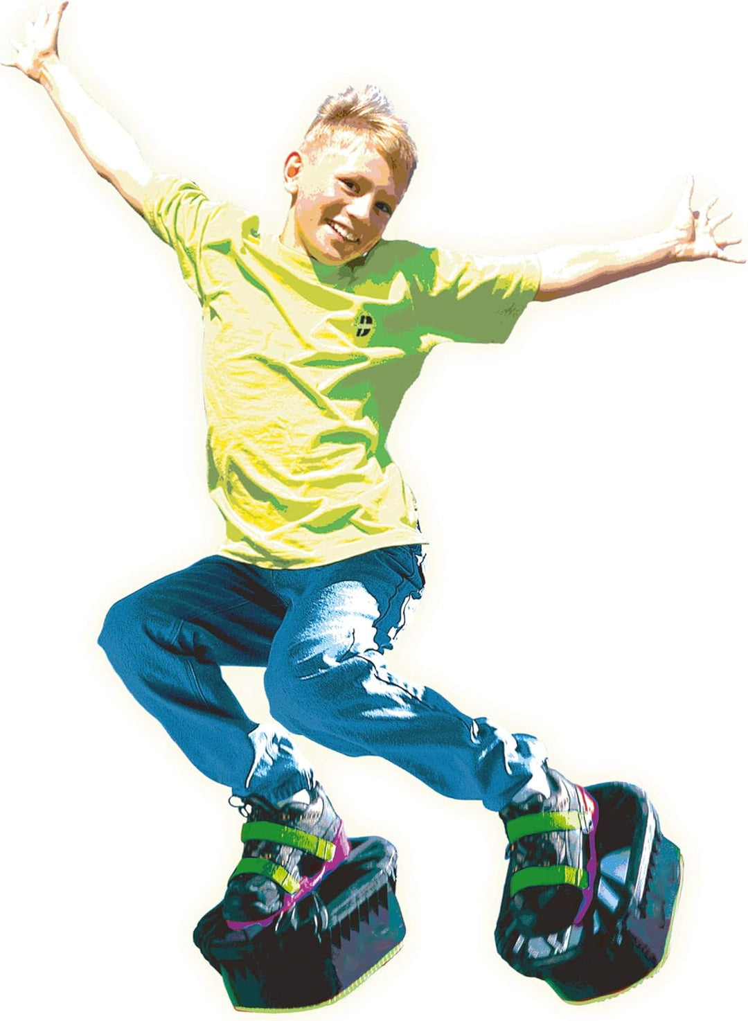 Stay Active MOON Shoes Strap on self Centering Foam Shoe, Non-Skid - mini Trampolines for feet: Indo