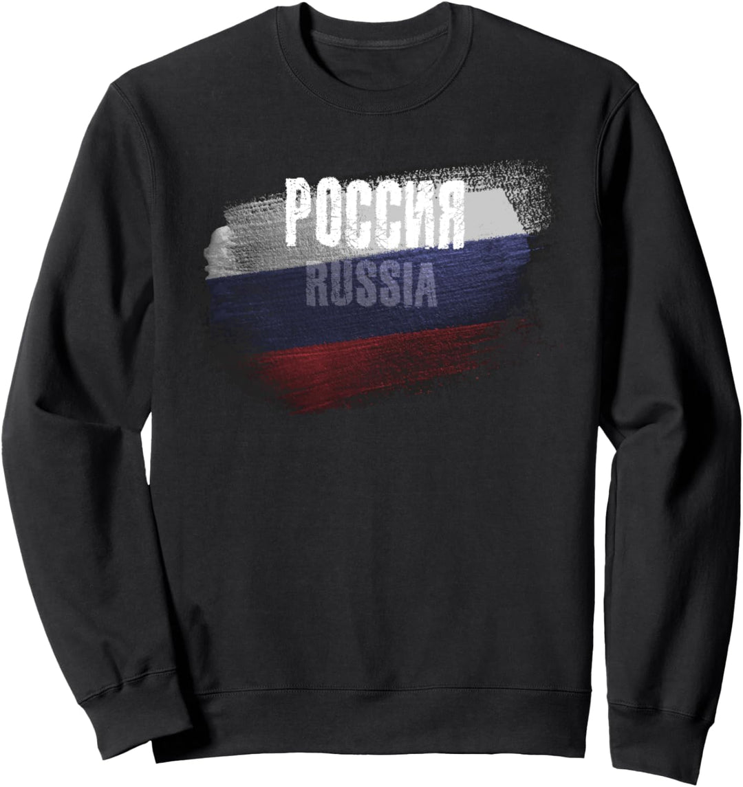 Russland, Russische Flagge Grunge Sweatshirt