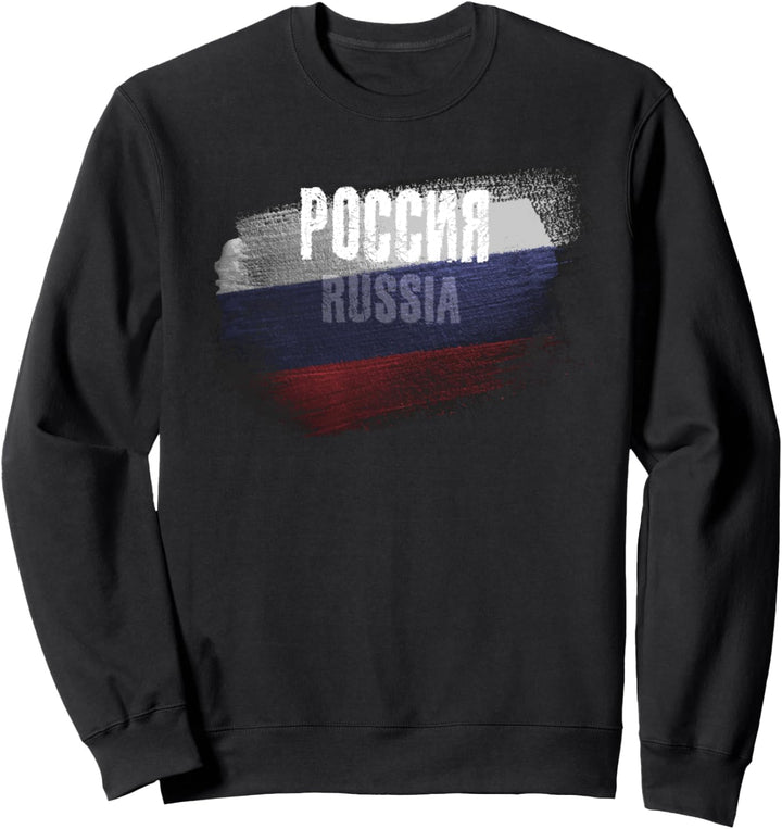 Russland, Russische Flagge Grunge Sweatshirt
