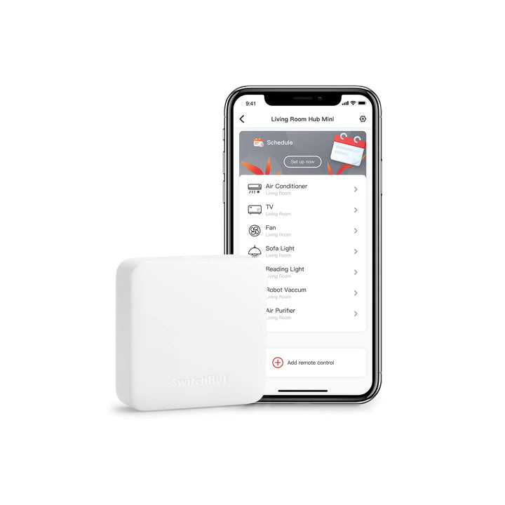 SwitchBot Hub Mini Smart Fernbedienung - IR-Sendersystem, Verbindung zu WLAN, Klimaanlagensteuerung,
