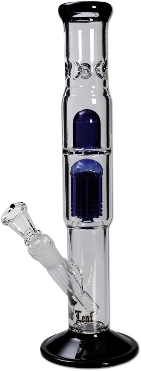 Black Leaf Elite 6-Arm Percolator Eis-Bong 38 cm 18er Inside Diffusor Chillum, 14er Kopf, OHNE Kickl