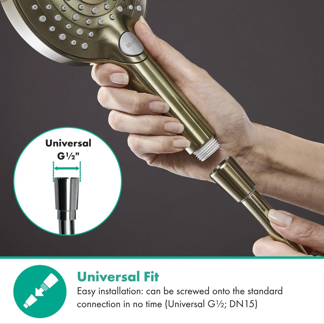 hansgrohe Isiflex - universal Duschschlauch 1,25m, mit Verdrehschutz, flexibler Brauseschlauch mit K