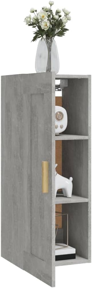 35x34x90 cm Wandschrank mit 3 Fächern TV Schrank Hängeschrank Badezimmerschrank Küchenschrank für Wo