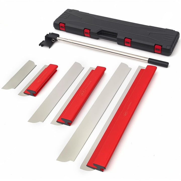 Flächenspachtel Set Professionell – (300mm+500mm+800mm ）Spachtelwerkzeug Set mit Teleskopstiel & Auf