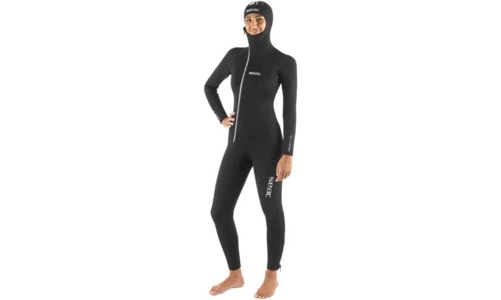 Seac Club Lady 7.0, 7 mm Neoprene Suit with Integrated Hood and Powertex protections in The Shoulder
