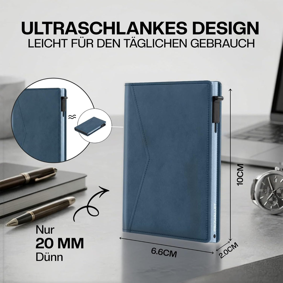 Kartenetui Slim – 8 Karten und geldscheine - RFID Schutz - Magnetischer Verschluss - Portemonnaie -
