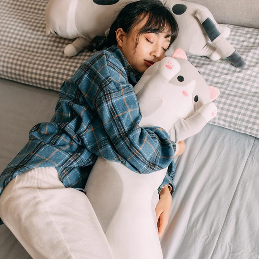 Katze Kuscheltier stofftier Katze langes Kissen riesen XXL Kawaii gross plüschtier plüschkatze Cute