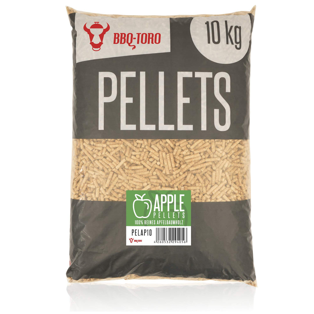BBQ-Toro Grillpellets Apfel aus 100% Apfelbaumholz | 10 kg | Apfelpellets für Grill, Smoker, Pellet-