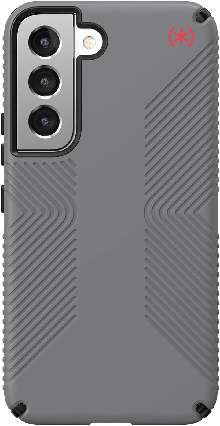 Speck Products Presidio2 Grip Schutzhülle für Samsung Galaxy S22, Graphitgrau/Schwarz/Rot, 144238-91