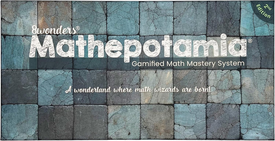 Mathepotamia Mathespiel: Rechenspiel & Multiplikation-Lernspiel für Kinder 5-9 Jahre | 4 Stufen & 7
