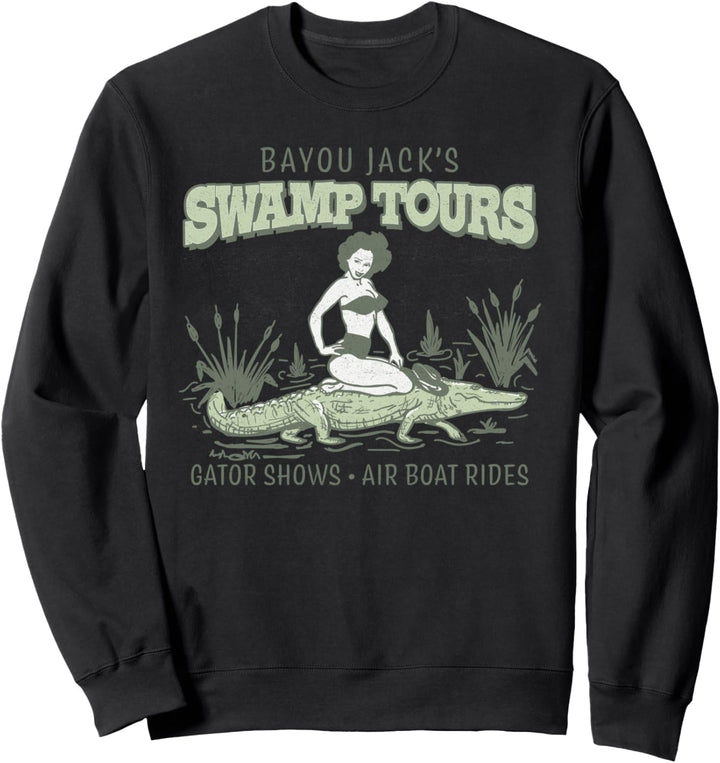 Retro-Pin-Up-Girl Louisiana Swamp tourt durch Vintage Sweatshirt