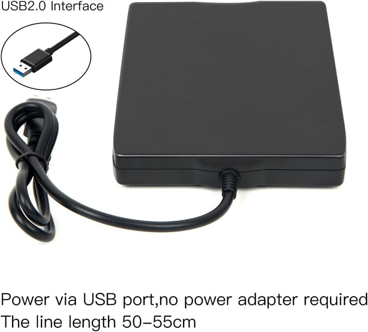 Diskettenlaufwerk, USB, 3,5 Zoll, tragbar, 1,44 MB FDD, für Laptops mit Windows 10/7/8/XP/Vista, Plu